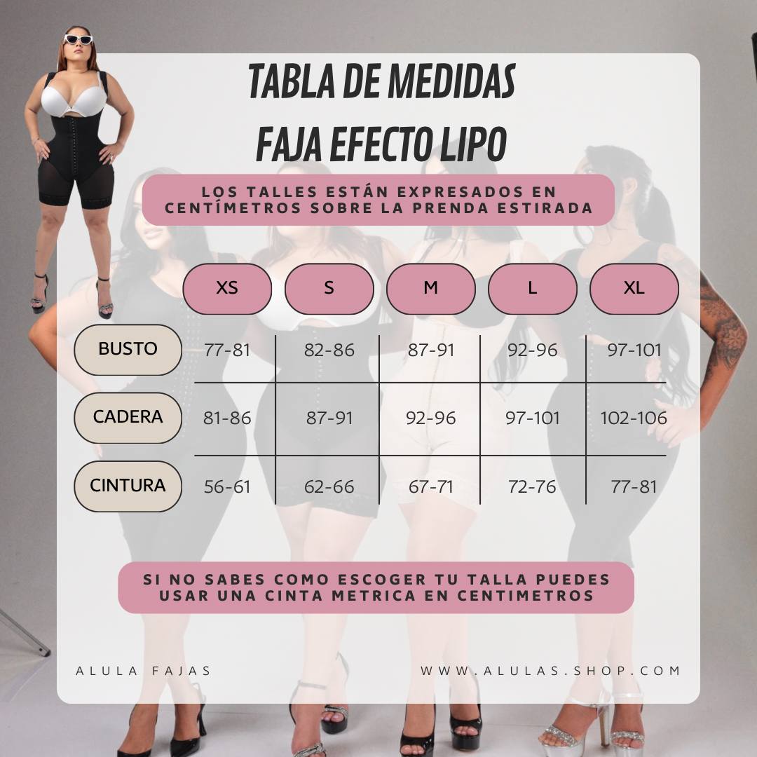 FAJA EFECTO LIPO – Media Pierna con Tiras Acolchada
