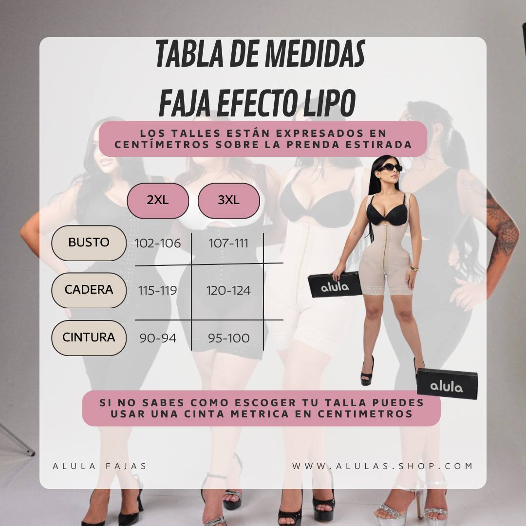 FAJA EFECTO LIPO – Media Pierna con Tiras Acolchada