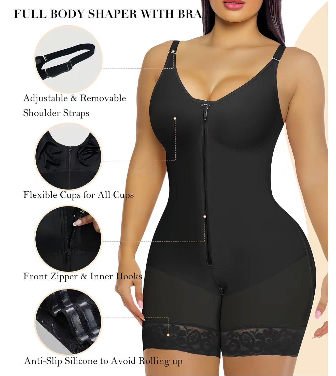 FAJA POST PARTO - USO DIARIO ZIPPER