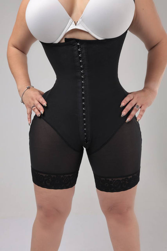 FAJA EFECTO LIPO – Media Pierna con Tiras Acolchada